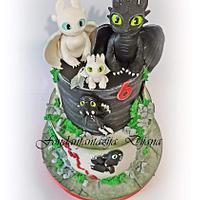 Dragon themed cake