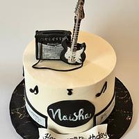 Guitar theme Cake