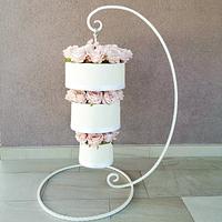 Upside-down wedding cake