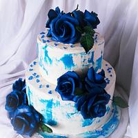 Wedding cake in blue