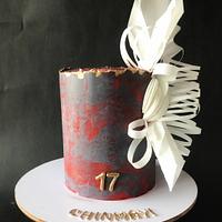 Wafer paper origami styled cake 