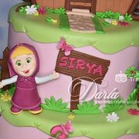 Masha and the bear cake