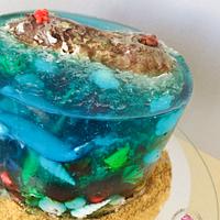 Ocean jelly cake