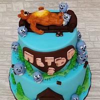Grizzy and the Lemmings cake