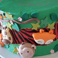 Safari theme fault line cake