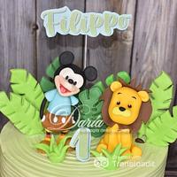 Mickey mouse safari cake