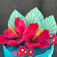 Flamingo birthday cake 