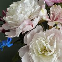 Peonies and rose 