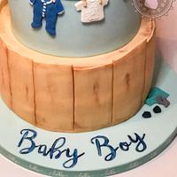 Baby boy shower cake 