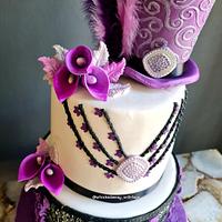 Funky Purple Hat cake!