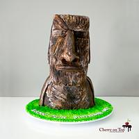 3D Moai Head Cake 