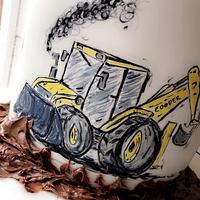 Hand painted digger theme 