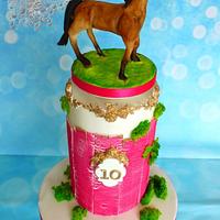 Birthday cake with horse 