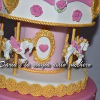 Carousel horses cake