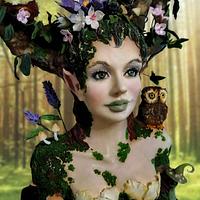 "Mother nature" 93 cm bust cake 