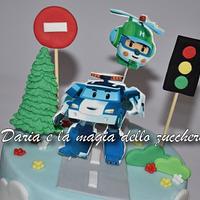 Robocar poli cake