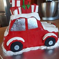 CHRISTMAS CAR CAKE