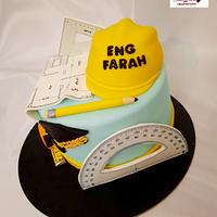 "Architecture Engineer Graduation cake"