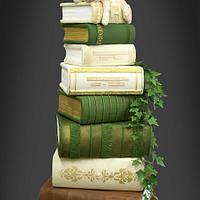 Book Stack wedding cake