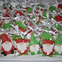 Christmas gnomes cookies