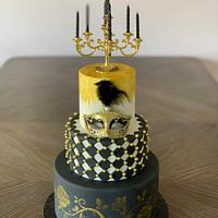 Phantom / Masquerade wedding cake 