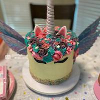 Unicorn Birthday Cake & Macarons