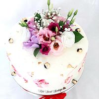 Vanilla Flower Cake