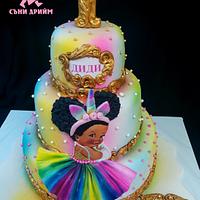 Afro baby cake 