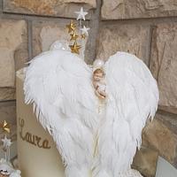 Baby angel christening cake