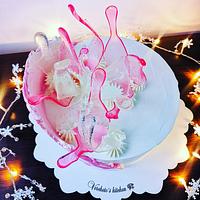 Marbled elegant cake 