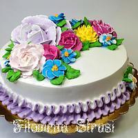 Whippingcream flower cake ❤️