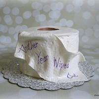 Dustin's toilet paper roll birthday cake.