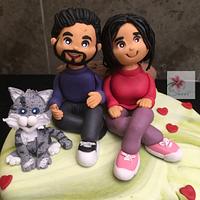 Couple and cat
