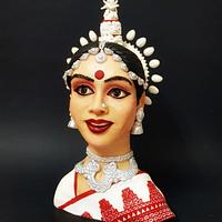 Odissi dancer  - Magnificent Bangladesh  an international cake art collaboration 