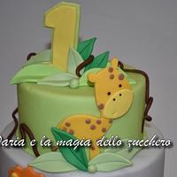 Baby safari cake