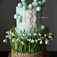 Spring Snowdrops cake...