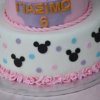 MINNIE MOUSE 2 TIER BIRTHDAY CAKE