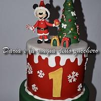 Christmas Mickey Mouse cake