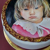 Portait painting on cake