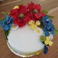 Meadow flowers cake