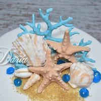 First communion sea themed cake