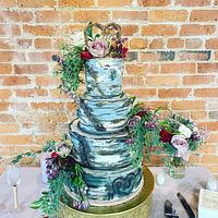 Romantic winter wedding cake 