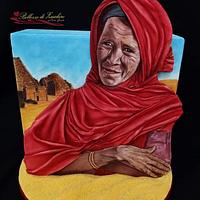 Elderly  woman  in the Nubian desert - Nubia - Land of Gold Collaboration 
