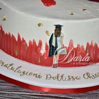 Red Velvet cake for graduation