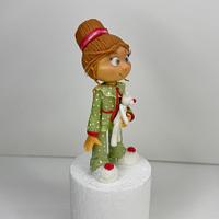 PDF Tutorial Cake Topper fondant doll  "Waiting for Christmas"