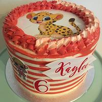 Cheetah birthday cake