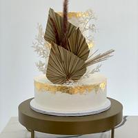 Boho style wedding cake 