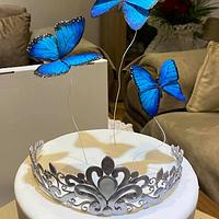 Butterflies and roses - 18th birthday cake
