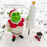 Shrek gravity defying cake 80 cm height