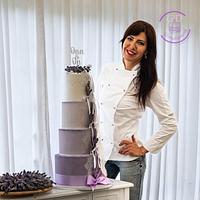 My lavender wedding cake